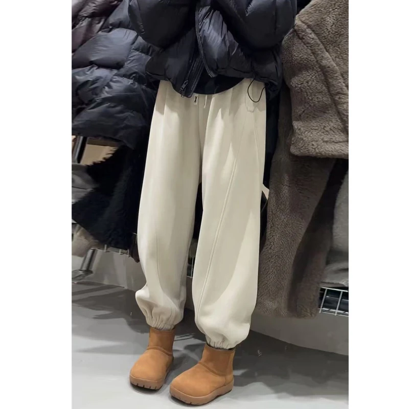 休闲裤女款爆款2025新款弯刀裤女士卫裤宽松直筒显瘦薄款束脚裤子