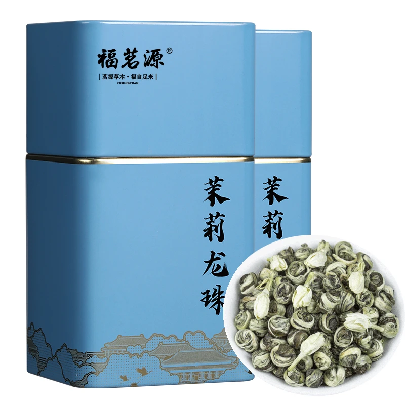 福茗源茉莉花茶龙珠特级2025新茶浓香香珠绣球花草茶125g/罐花香