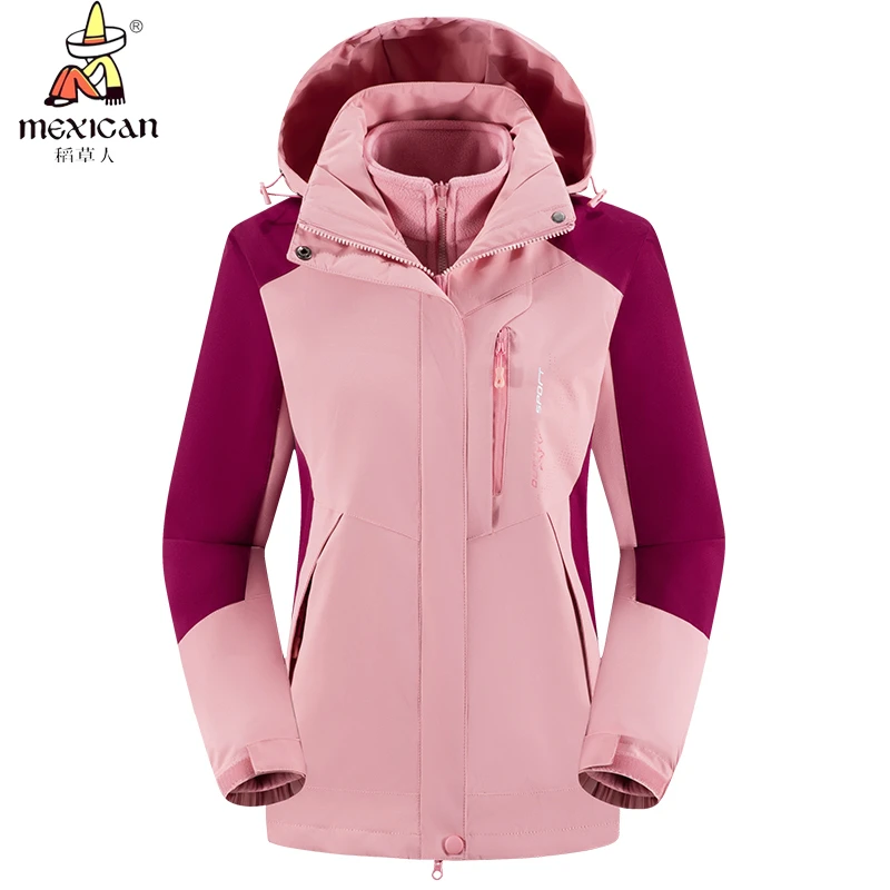 Mexican/稻草人三合一冲锋衣防风透气保暖耐磨可拆卸西藏旅游服