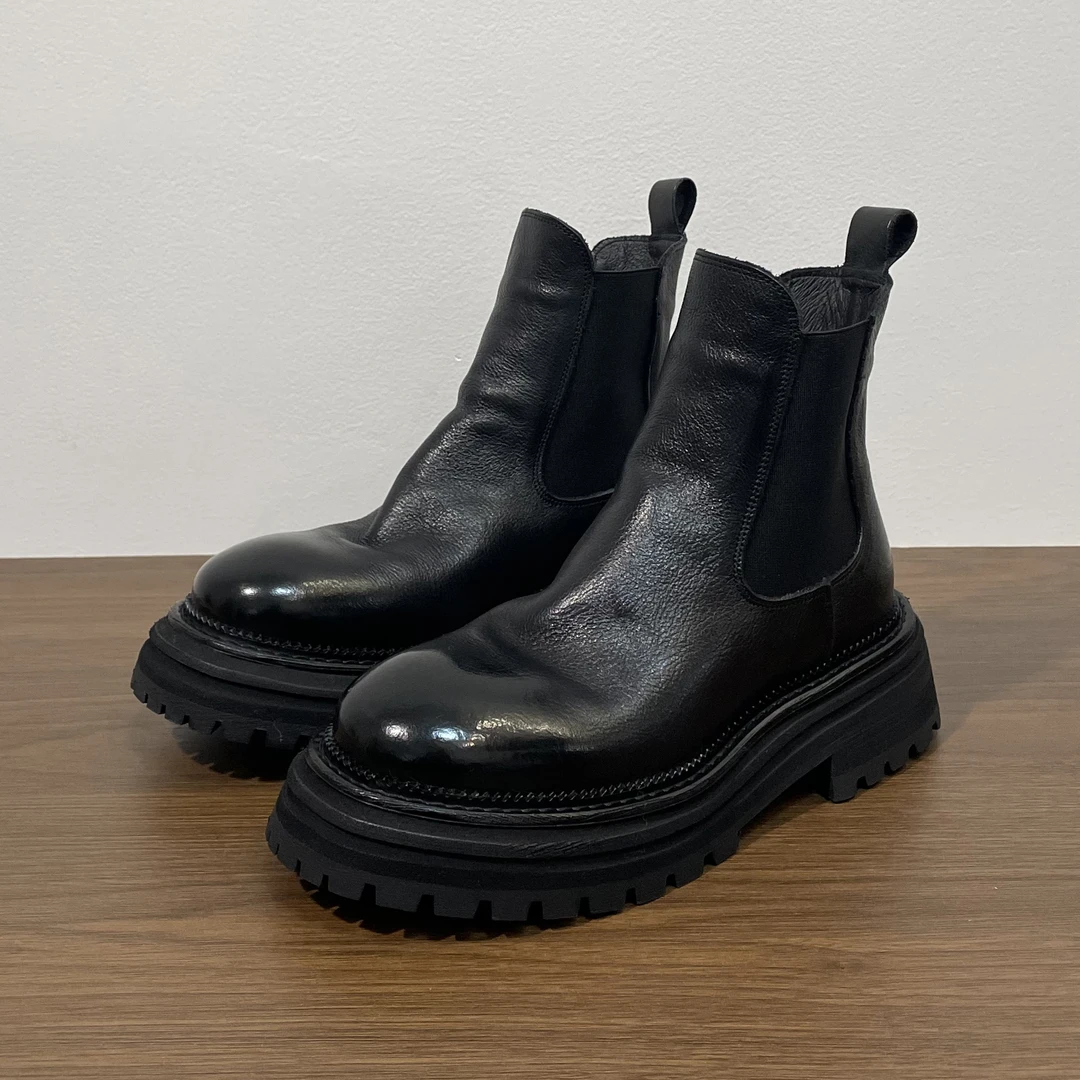 【2301加绒断码清仓】切尔西靴子英伦风厚底休闲马丁靴短靴女