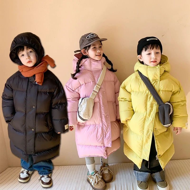 甜甜圈儿2024新款童装儿童羽绒服中长款过膝男女童中大童冬季加厚