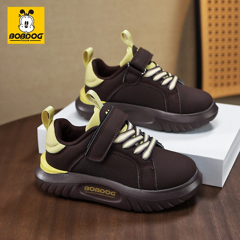 BOBDOGHOUSE男童鞋2024秋季新款防滑女童运动中大童鞋
