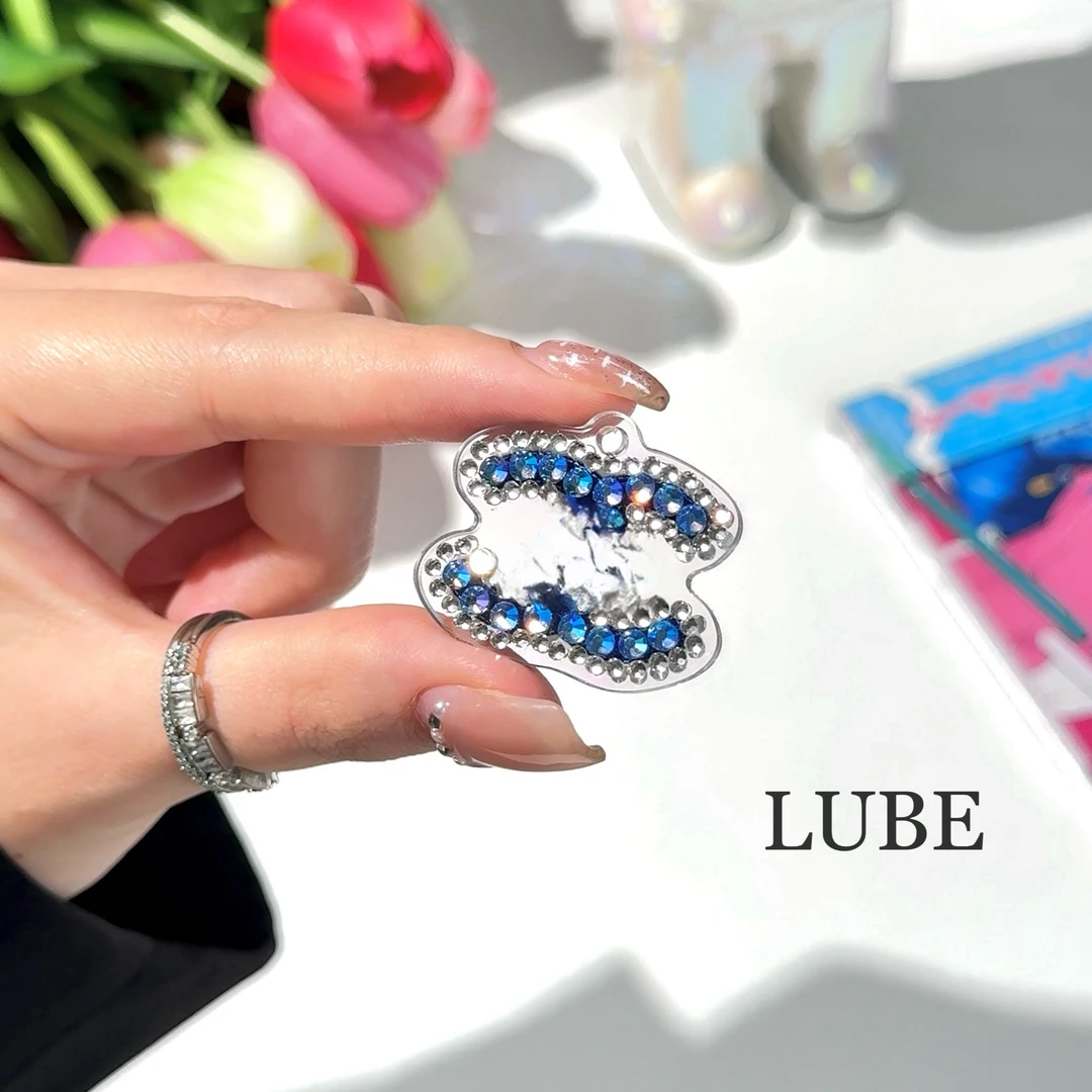 【蓝宝小香挂件】高定手工钻手机挂件适用于安卓苹果手机壳/手机链