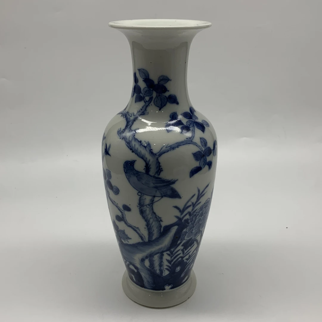 【明清瓷】23020148 清代青花花鸟瓷瓶 江苏宝缘文物总店