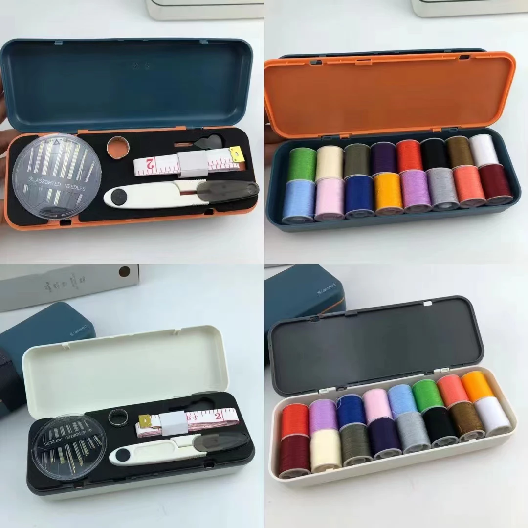 DIY手工针线盒缝制盒16色线套装