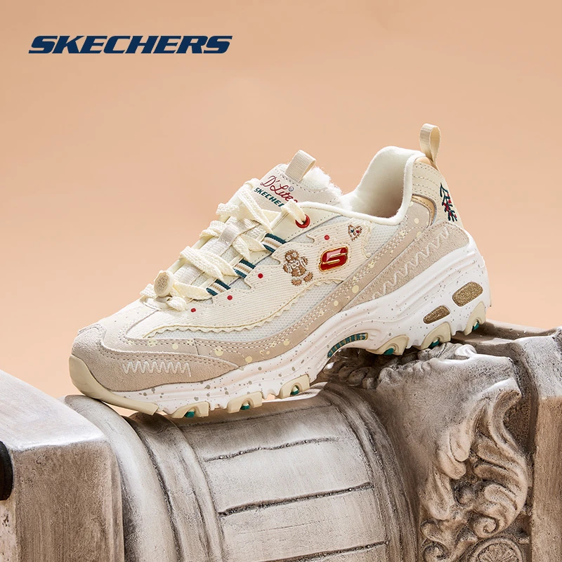 斯凯奇【姜饼熊】女子雪饼鞋薄荷曼波羊羔绒熊猫鞋加厚运动鞋149257