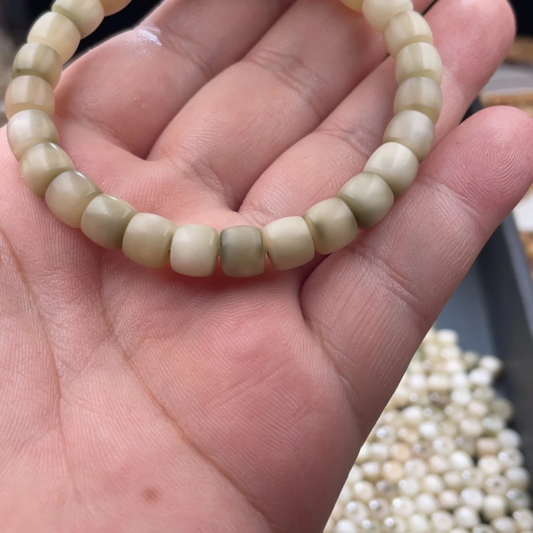 龙眼菩提手串天然新料玉化籽8*7直切长串无泡药