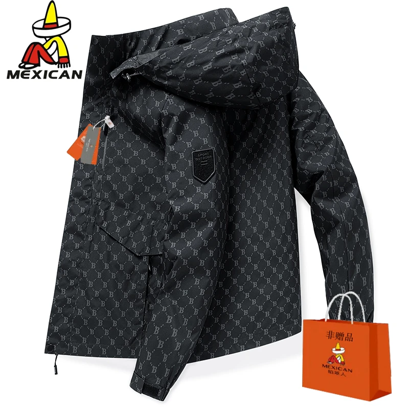 Mexican/稻草人夹克男户外休闲夹克外套春秋季运动登山防风外套潮