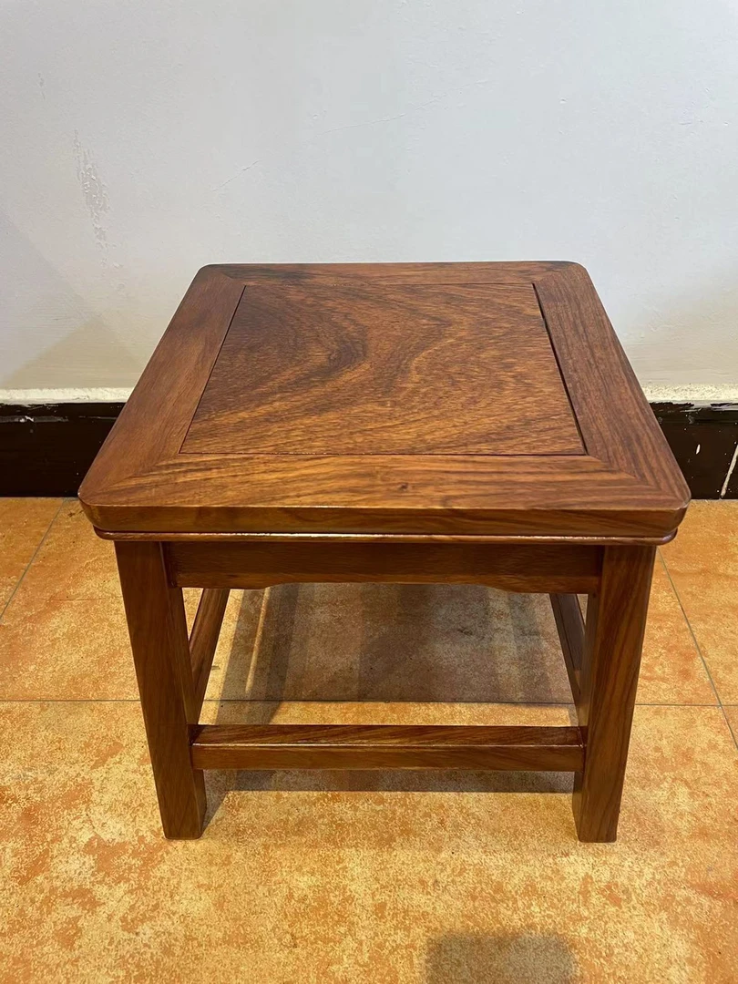 刺猬生漆粗腿小方凳   28×28×32