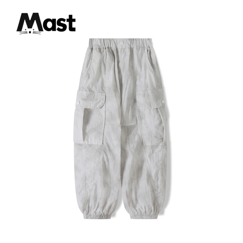 Mast【薄款 晕染工艺】青少年亲子装宽松工装裤2025夏季收口休闲裤