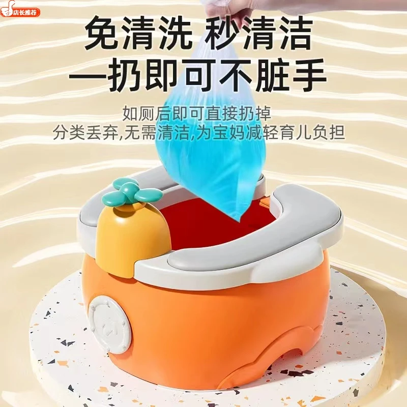 儿童外出折叠马桶便携式马桶儿童车载折叠坐便器小孩户外出行尿壶