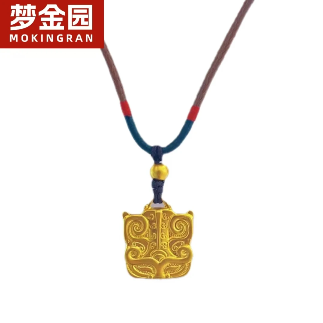 MOKINGRAN/梦金园足金999.99   大师匠传   古法瑞兽双面黄金吊坠