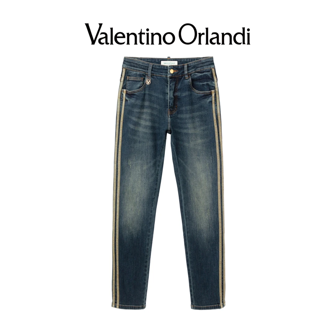 VALENTINO ORLANDI/华伦天奴.奥兰迪直筒休闲复古宽松水洗牛仔裤