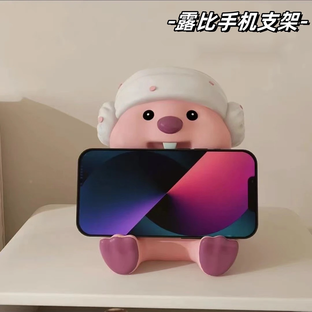 手机支架赞萌可爱手办网红海狸动漫模型公仔潮玩桌面礼物摆件支架