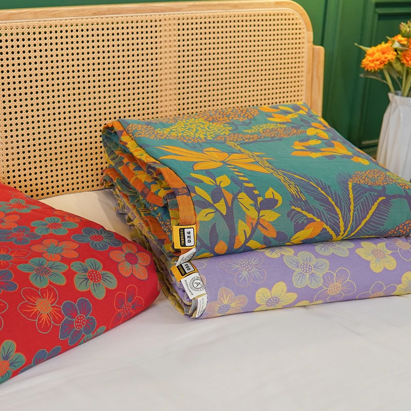 【夏被】双层纱夏凉被空调被双层纱色织大提花大豆夏被柔软透气亲肤