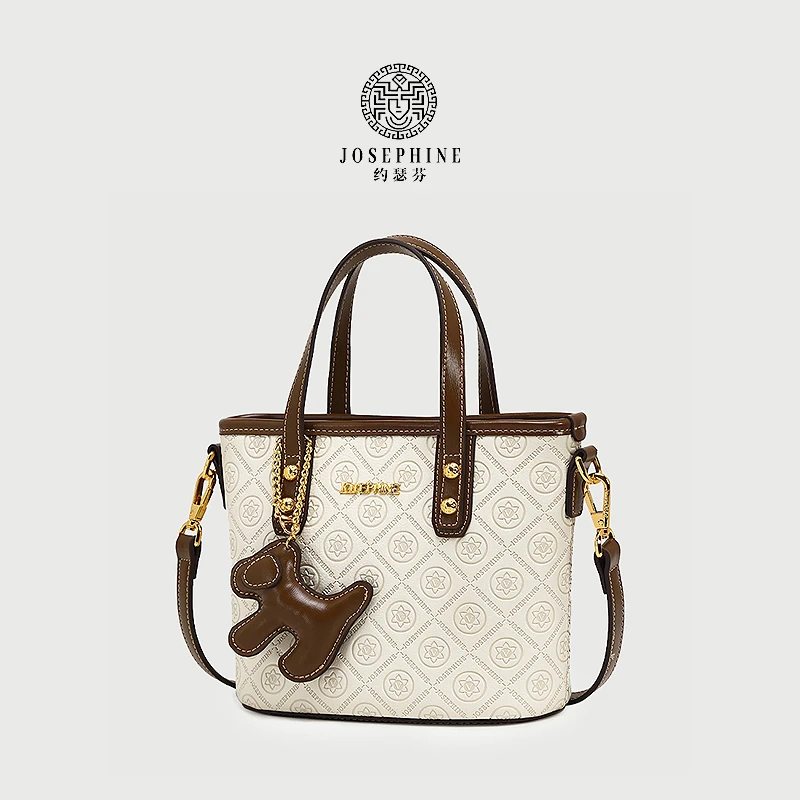 【Josephine/约瑟芬】时尚轻奢百搭印花水桶包夏季潮流经典肩包 3