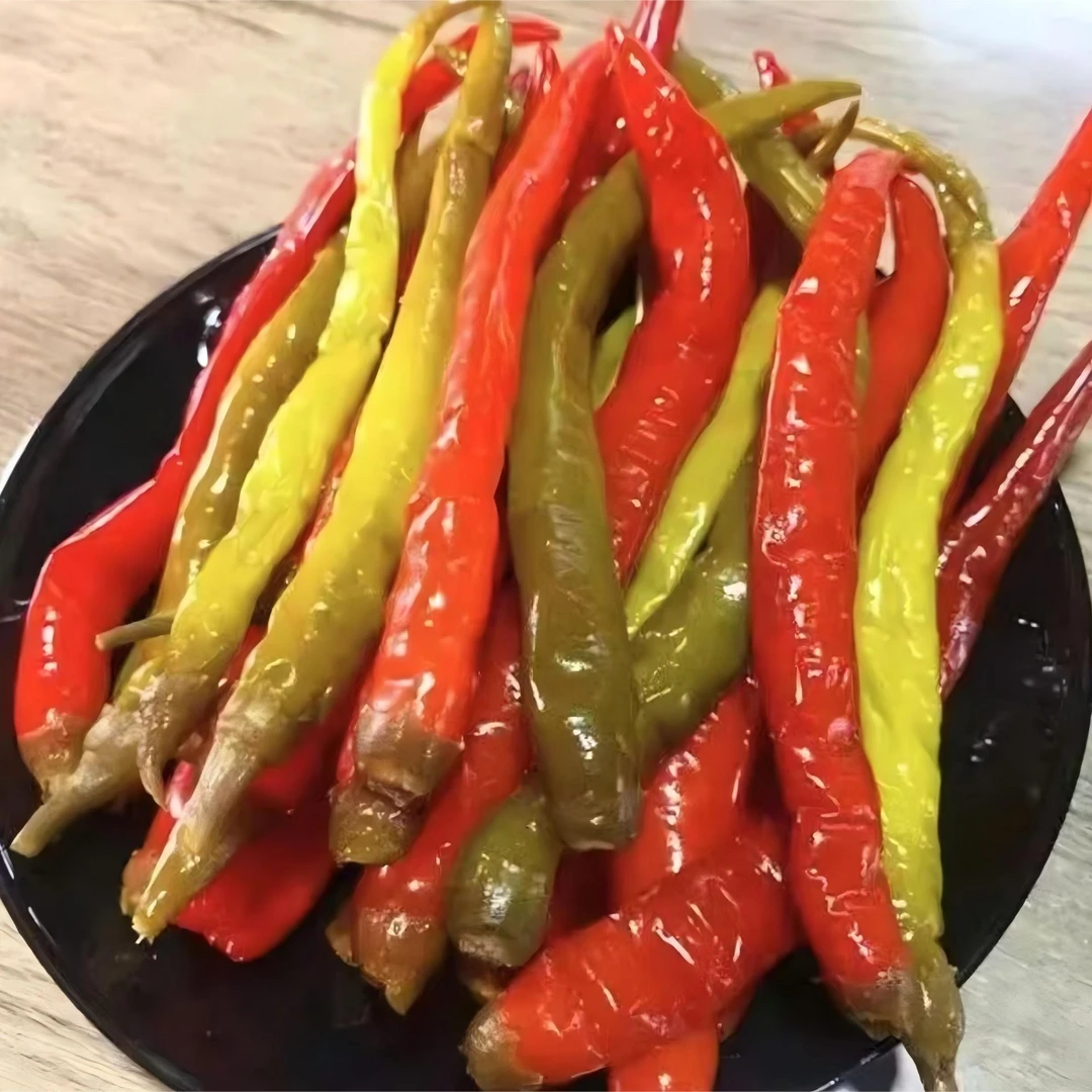 重庆农家手工酸辣椒泡椒老坛二荆条红青混装海椒泡菜酸辣椒泡腌菜