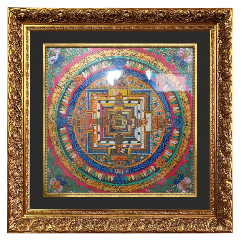 蒹葭 手作【大幅坛城唐卡】唐卡画师手绘款家庭装饰艺术品