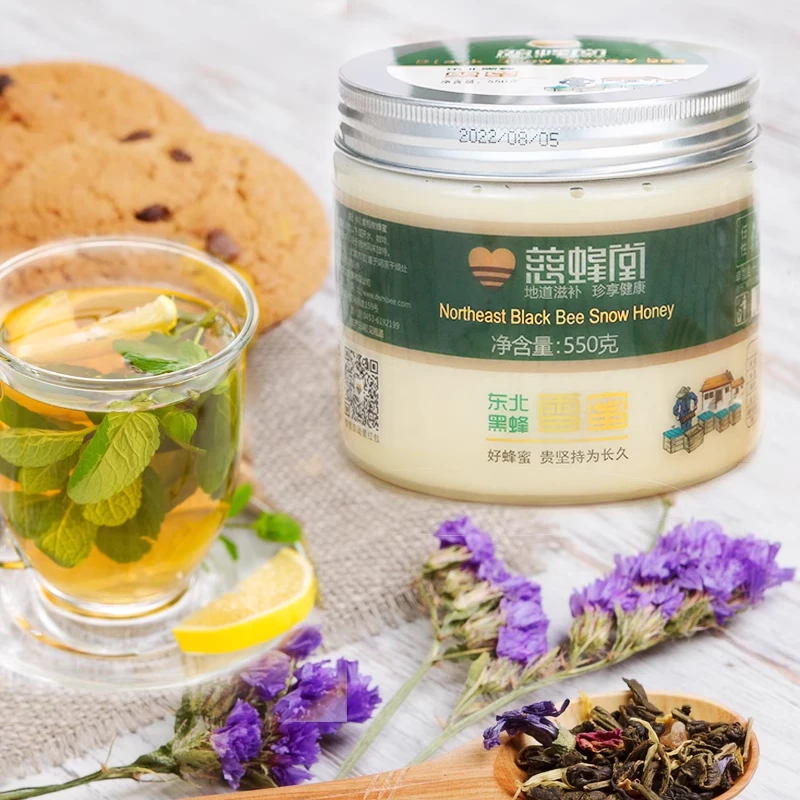 慈蜂堂慈蜂堂紫椴雪蜜天然蜂蜜结晶蜜纯正东北黑蜂雪蜜椴树蜜550g