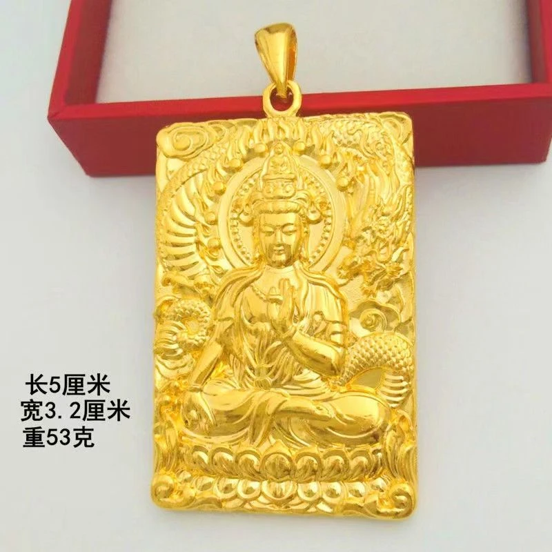 吊坠 降龙观音吊牌  实心时尚项坠