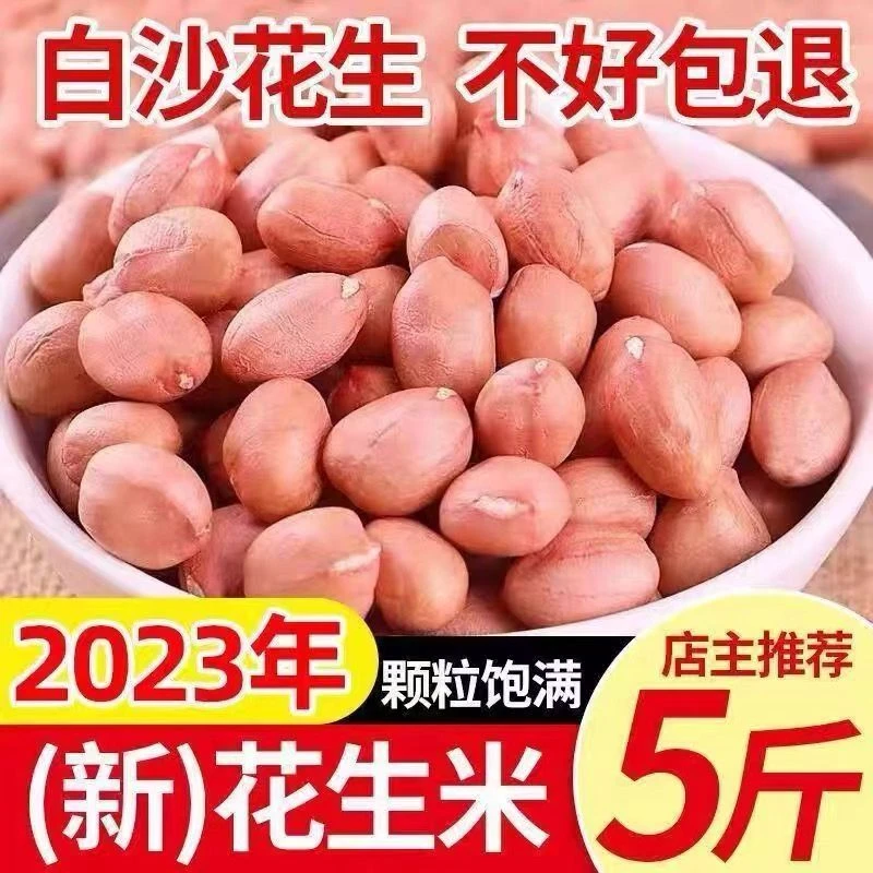 【立减二十】新货2023年无壳白沙花生米粉红皮新鲜生花生米批发