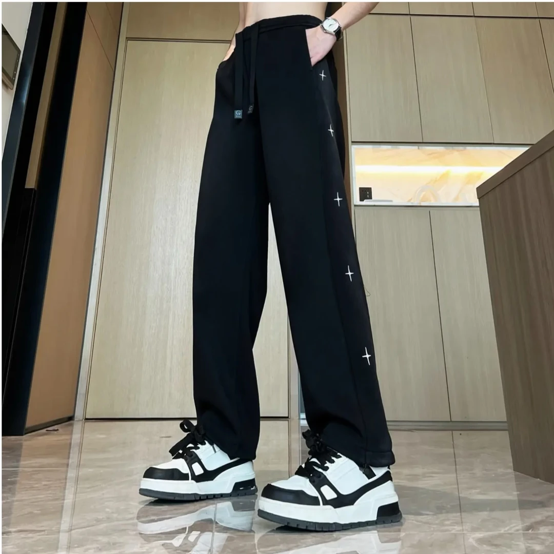 《 小强男装》秋冬季新款潮流休闲男士繁星运动宽松百搭时尚卫裤