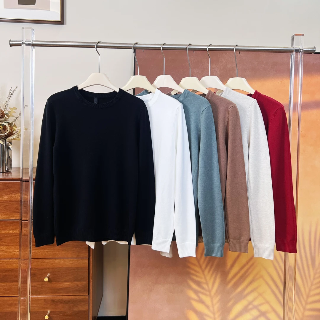 《 京奢潮牌男装》秋季新款休闲时尚保暖男女同款净版圆领毛衣