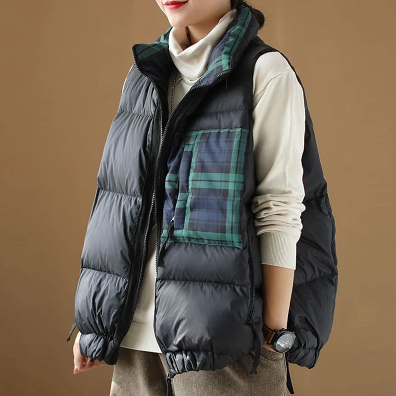 3059羽绒马甲女短款外套女马夹背心羽绒服无袖轻薄春秋冬季坎肩