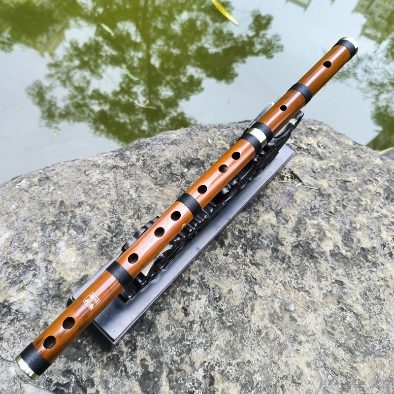 欧特海笛子苦竹小钢炮大漆短笛GF调两节专业演奏横笛乐器成人竹笛