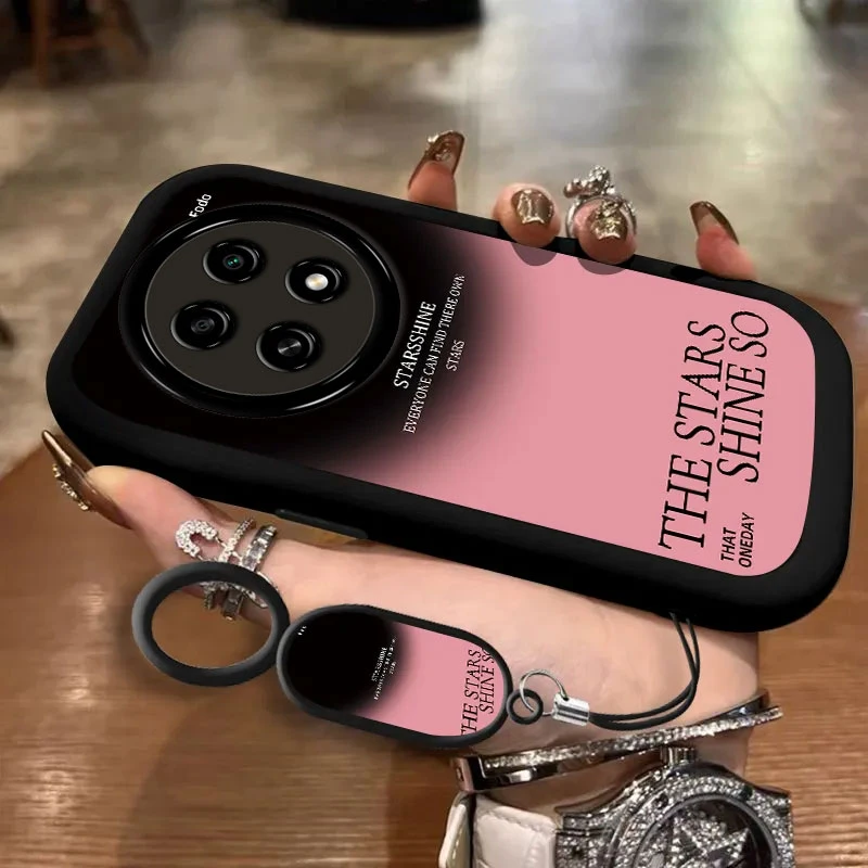 渐变爱心适用OPPOA2PRO手机壳液态硅胶PJG110指环扣防摔全包保护