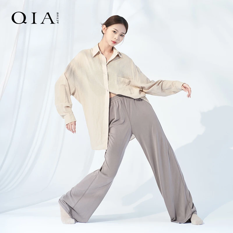 琪亚现代舞衬衫练功服女宽松飘逸中国舞成人舞蹈服长袖形体服上衣