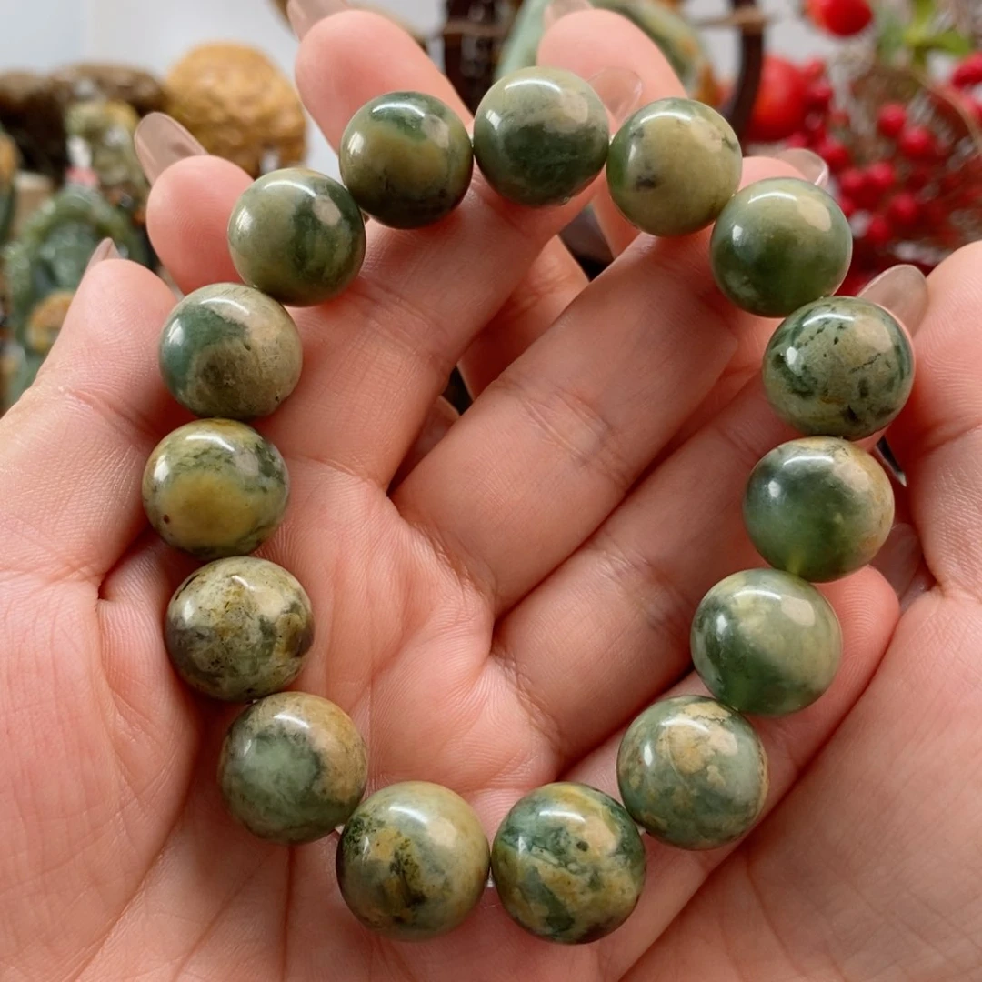 蛇纹石玉手串未镶嵌?****?