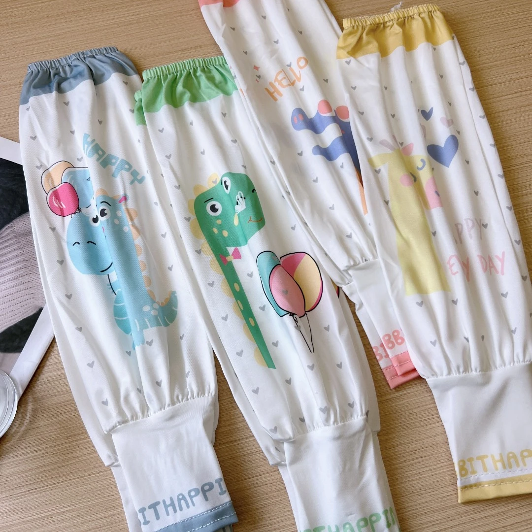儿童夏季防晒冰袖卡通宝宝冰丝袖套宽松男孩女孩手袖护臂女童套袖
