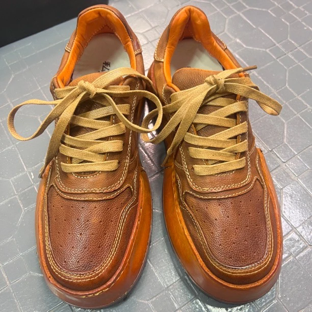 重工水洗固特异骆驼皮空军时尚百搭透气休闲皮鞋