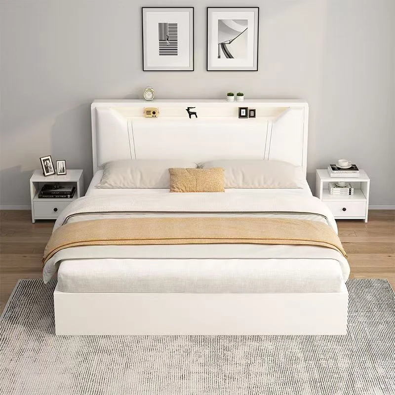 【包安装】实木床现代简约1.5米床双人床家用主卧1.8实木床儿童床