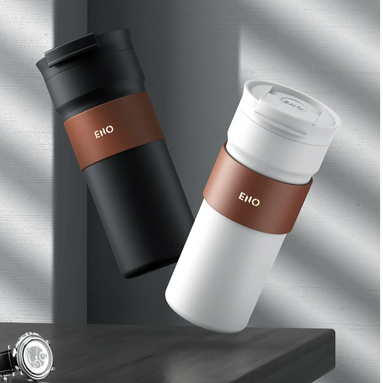 ENO陶瓷内胆保温杯男女咖啡杯随行便携2024新款水杯子高颜值简约