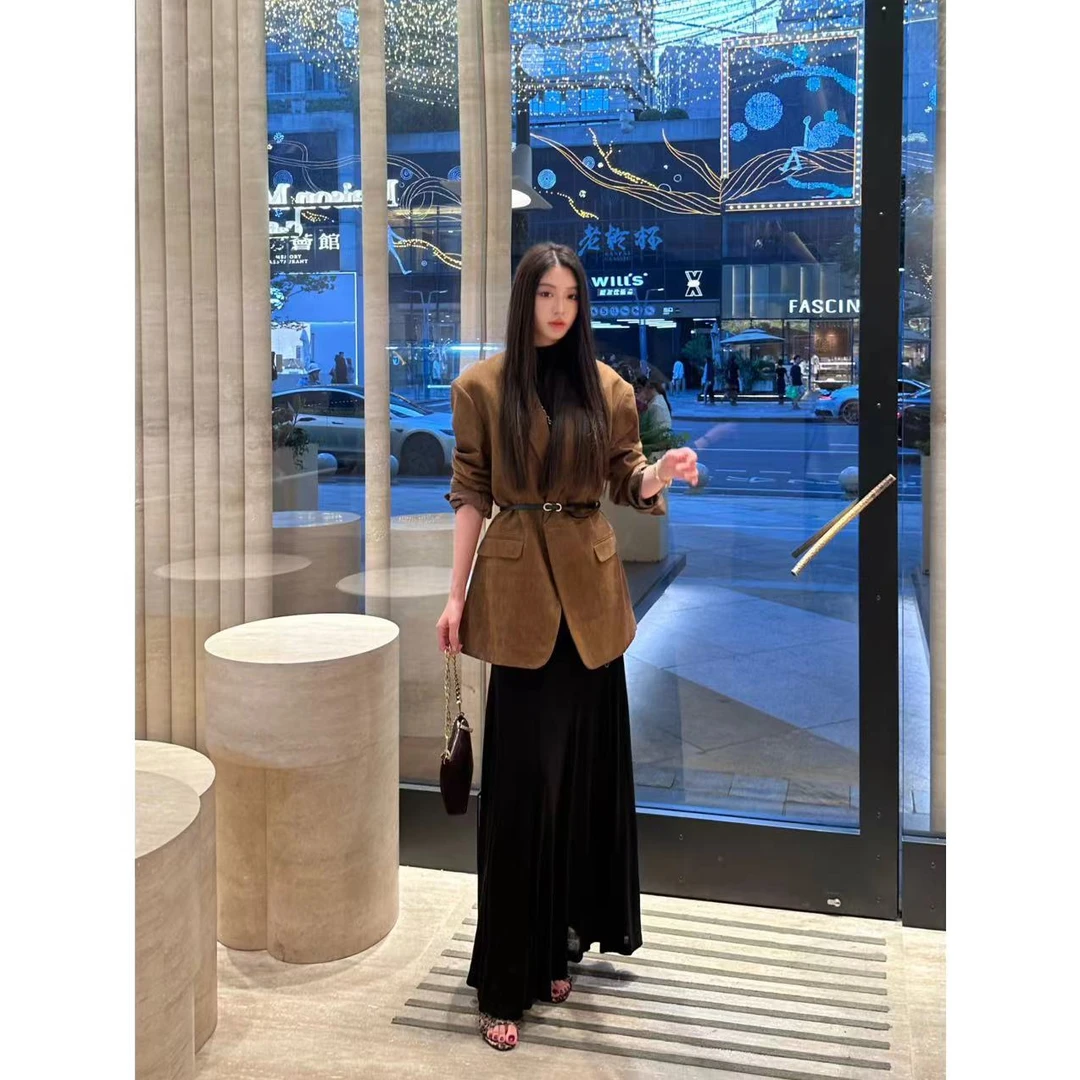 Z11《枫叶来信》 秋季新款长袖外套中长款式高级大方气质百搭