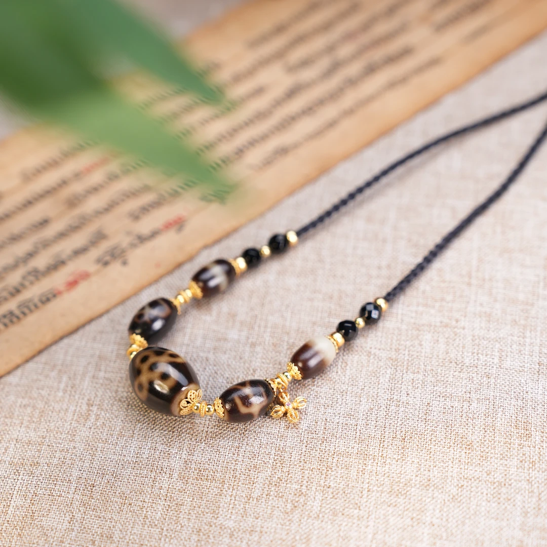 【观澜珠宝】玛瑙项链 S925银镀金 吊坠 多样发 868