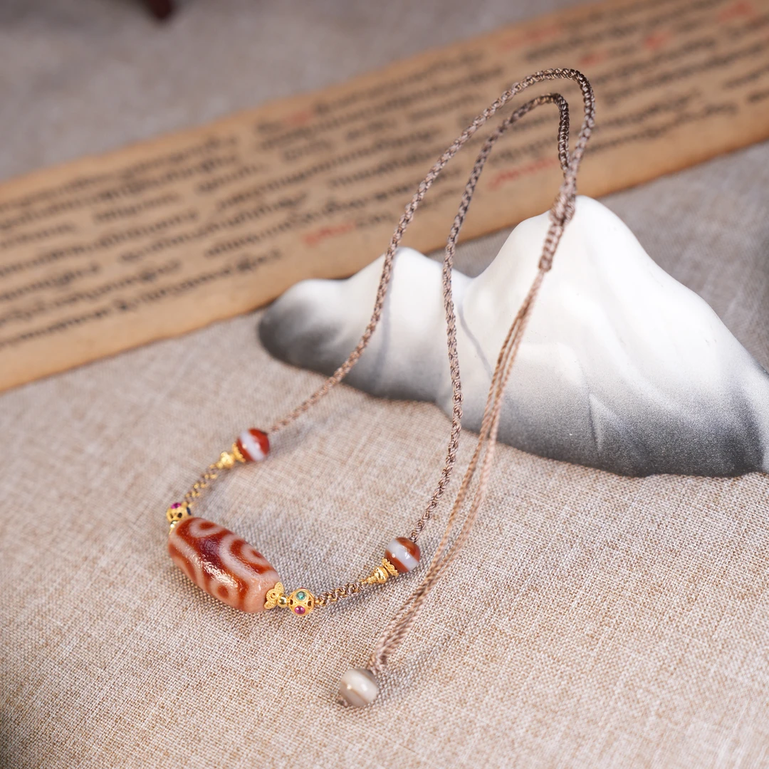 【观澜珠宝】玛瑙项链 S925银镀金 吊坠 多样发 877