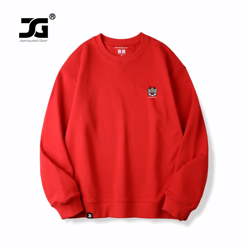 真维斯盖尔红角神龙红色龙年本命年卫衣男秋冬外套喜庆简约衣服