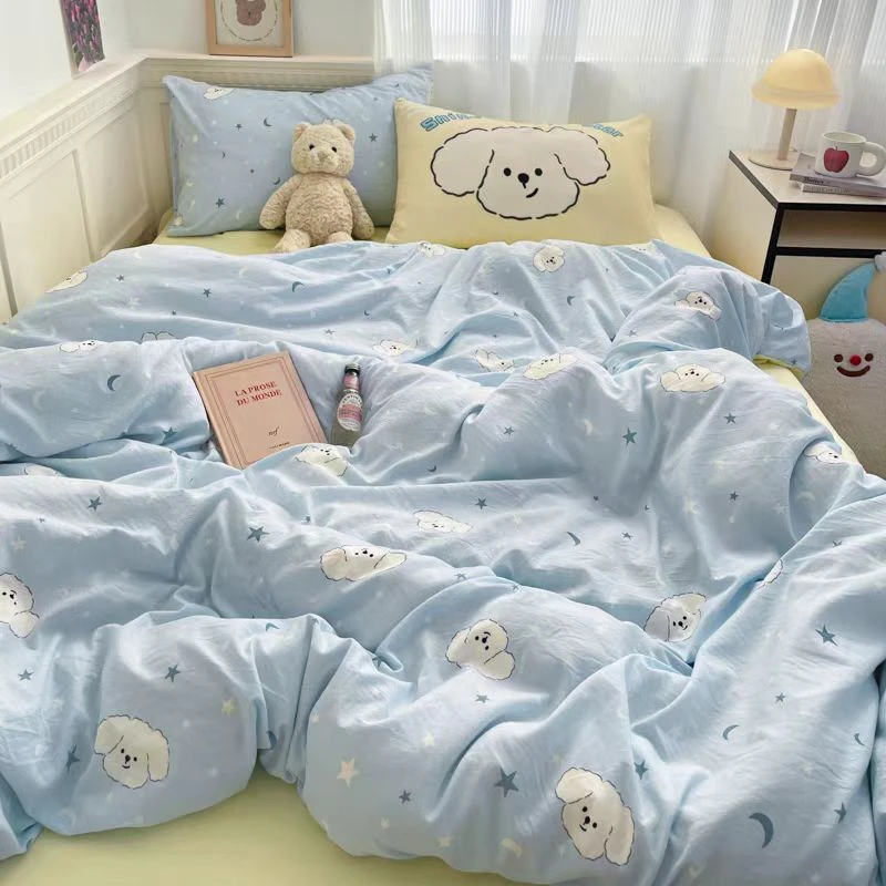 201—300以展示为准水洗棉枕套48*74cm小清新亲肤薄款单人枕套