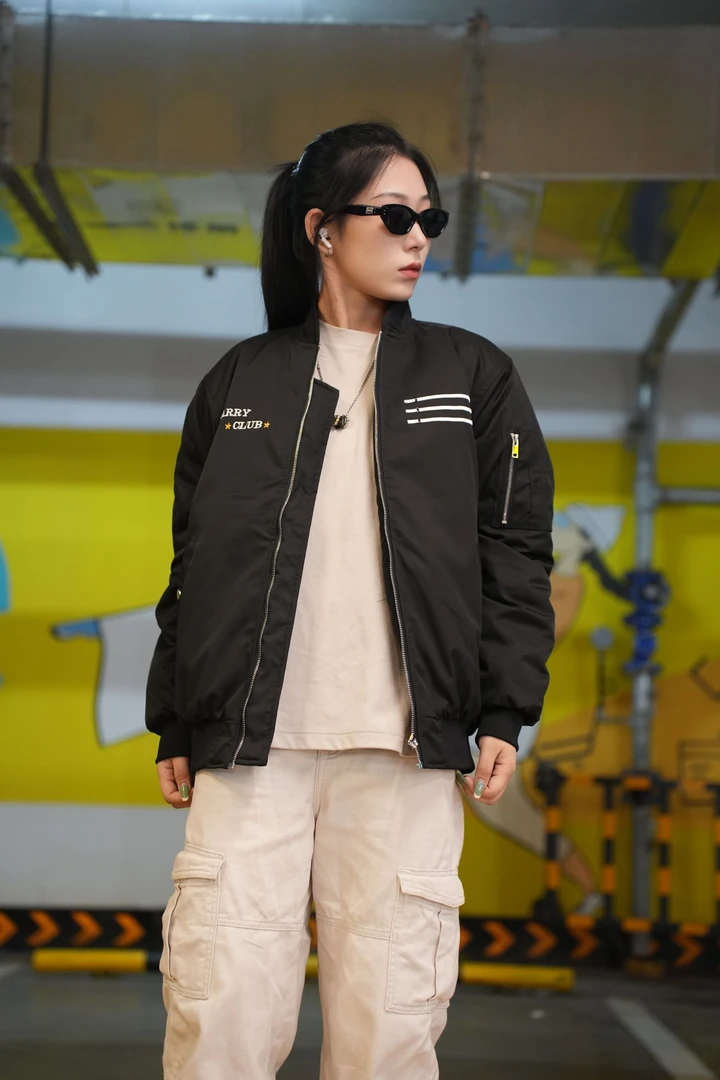 美式飞行员夹克外套男生潮牌刺绣棉服秋冬高街宽松休闲百搭棒球服