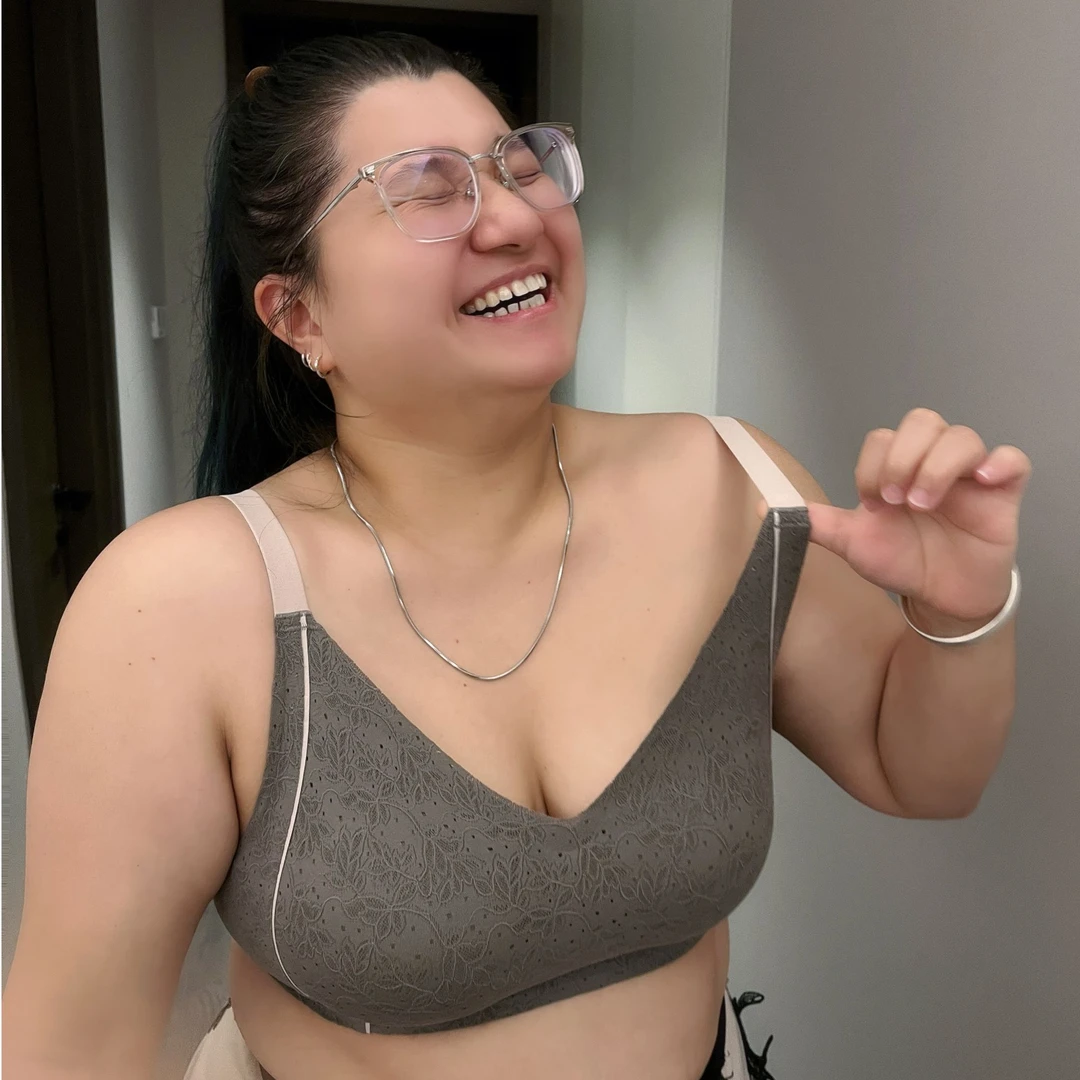 耳半半胖mm调整型裸感内衣软支撑聚拢无钢圈防下垂收副乳大胸文胸