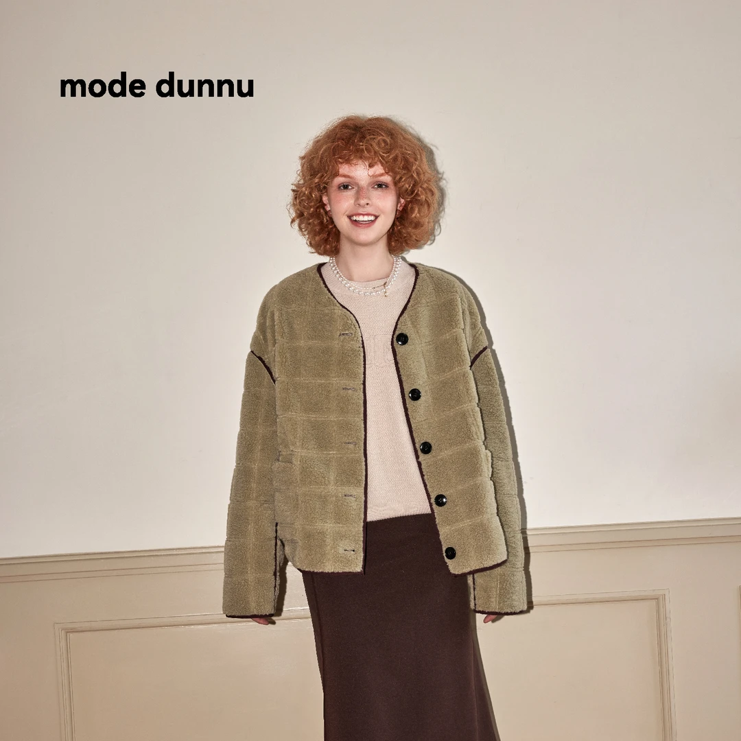 modedunnu松果壳棕小A裙NT522103