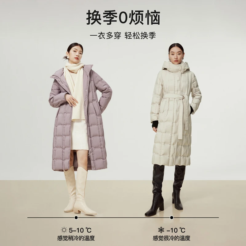 dunnu敦奴23年新款热力感轻羽绒复古典雅风羽绒服FS5Y2123