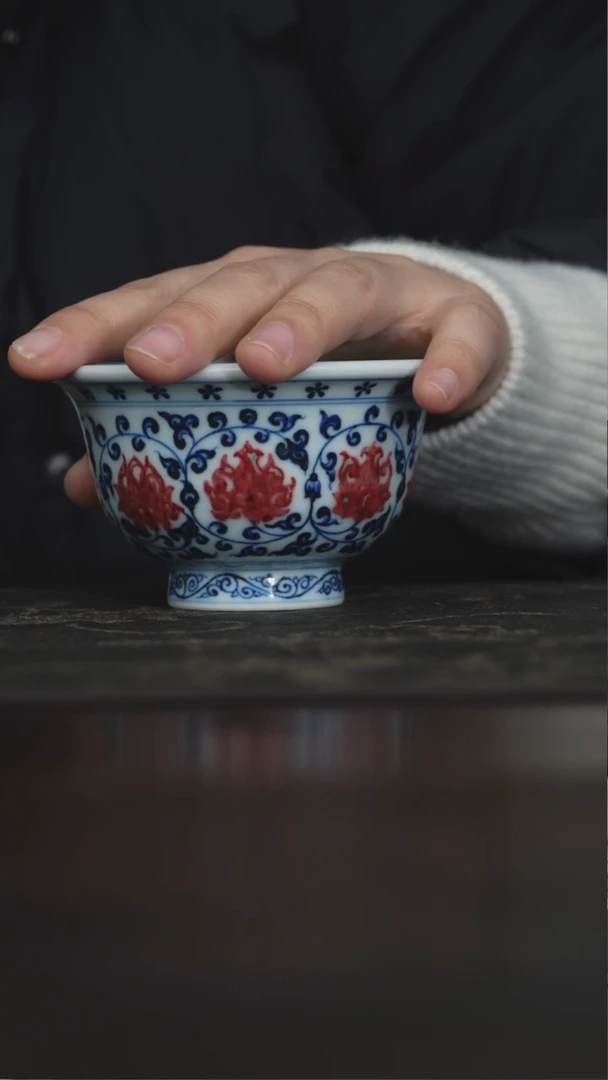 【闪购商品】瓷杯釉里红