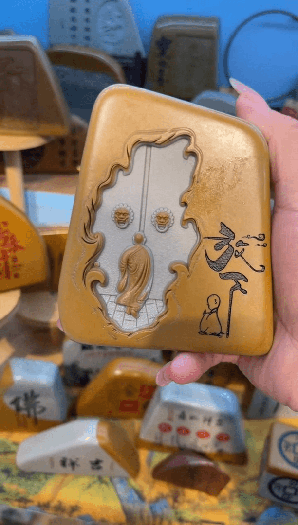 【闪购商品】茶宠石头刻字摆件di