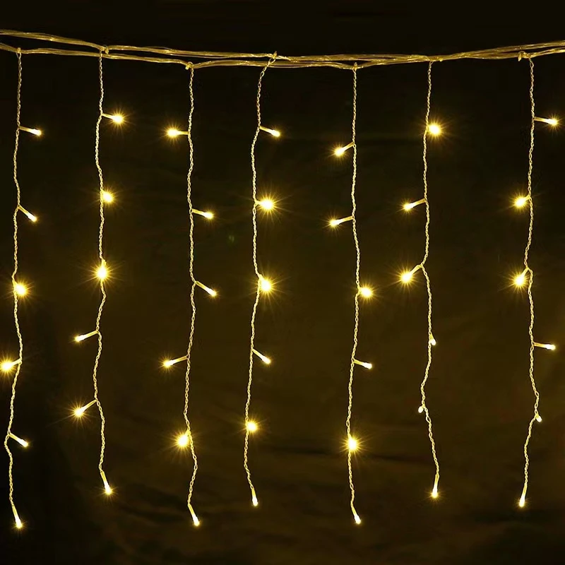 户外防水led彩灯闪灯串灯满天星冰条灯瀑布灯家用婚庆装饰景观灯