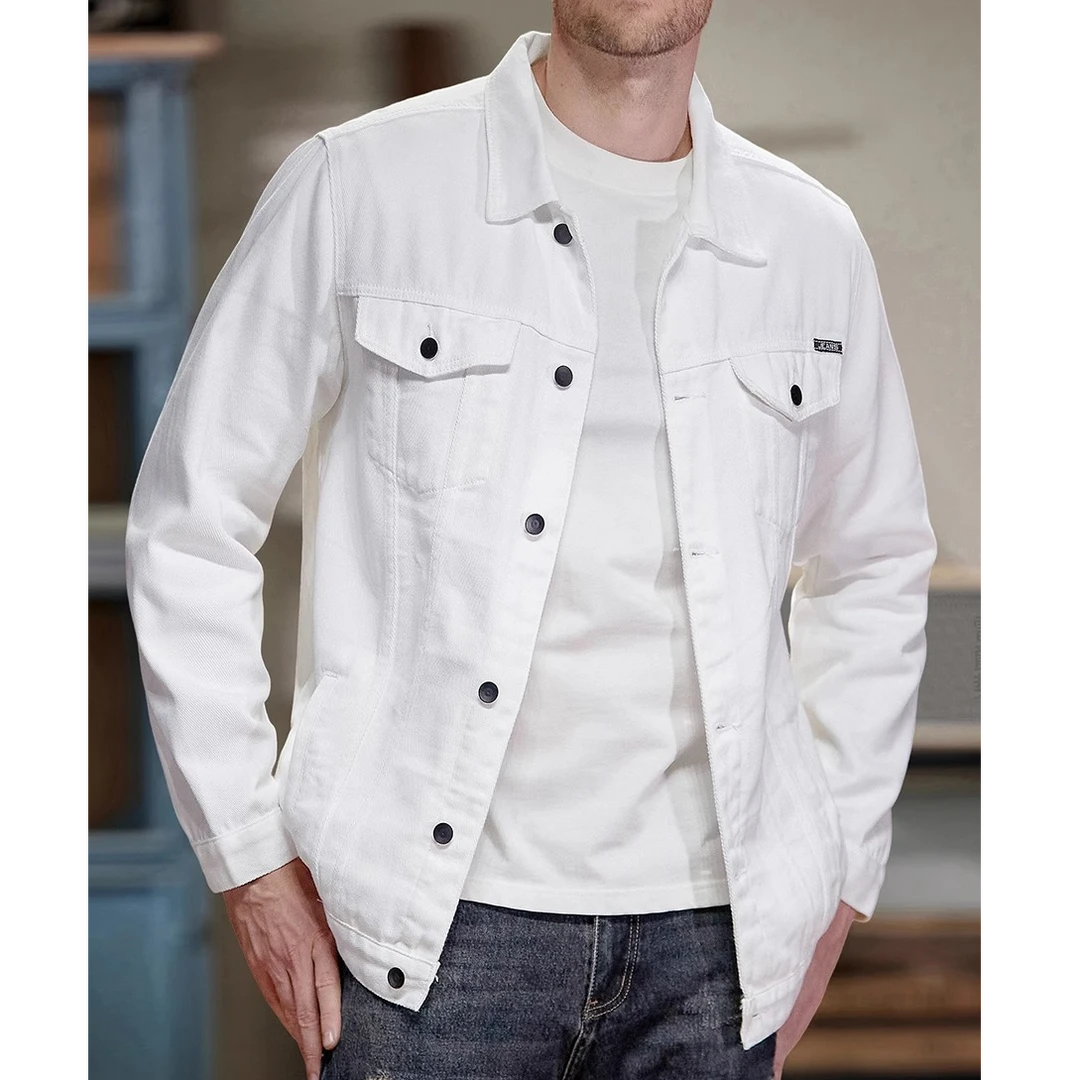 斯洛加霍特春秋工装牛仔外套男夹克衣美式新款休闲男装潮牌牛仔衣