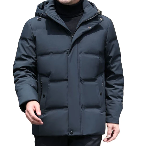 斯洛加霍特冬季保暖新款男士羽绒服短款加厚休闲外套白鸭绒爸爸装